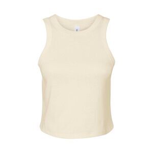 Womens/Ladies Micro-Rib Racerback Tank Top / Solid Natural